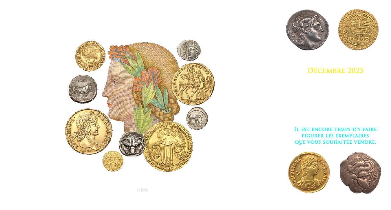 Jean Vinchon Numismatique. Ventes de février 2023. Saint-Malo, éméraude enchères, samedi 4 février 2023. Épernay, champagne enchères, vendredi 17 février 2023.